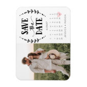 Save the Date Kalender Rustikales Land Magnet (Vertikal)