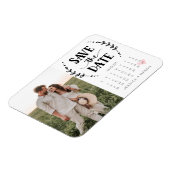 Save the Date Kalender Rustikales Land Magnet (Linke Seite)