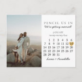 Save the Date Kalenderherz Januar 2024 Monat Postkarte (Vorderseite)