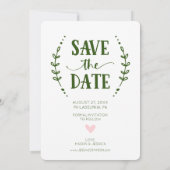 Save the Date Kalenderkarte Rustikales Land (Rückseite)