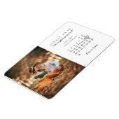 Save the Date Kalendermonat Hochzeitsankündigung Magnet (Linke Seite)