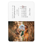 Save the Date Kalendermonat Hochzeitsankündigung Magnet (Vertikal)