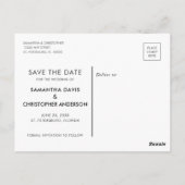 Save the Date Kalligrafie Script Horizontal Foto Postkarte (Rückseite)