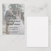 Save the Date Kalligraphie Hochzeitsstiftung Foto Mitteilungskarte (Vorne/Hinten)