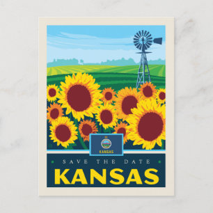Save The Date   Kansas Einladungspostkarte