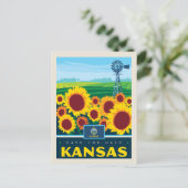 Save The Date | Kansas Einladungspostkarte (Stehend Vorderseite)
