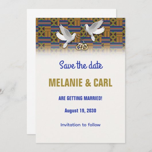 Save the Date Kante des Leerlaufes (Vorne/Hinten)