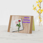 Save the Date Karte (Gelbe Blume)