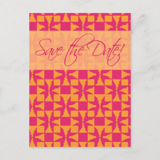 Save the Date Karte (Birini: Kürbis/Hot-Rosa)