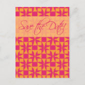 Save the Date Karte (Birini: Kürbis/Hot-Rosa) (Vorderseite)