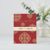 SAVE THE DATE KARTE: Charme 9 Postkarte (Stehend Vorderseite)