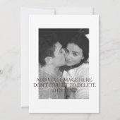 SAVE THE DATE KARTE - DATUM, NACHRICHT, FARBE (Rückseite)