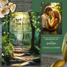 Save the Date Karte der verzauberten Waldzeichenle