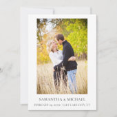 Save the Date-Karte des Fotos Schwarz/Weiß Einladung (Vorderseite)