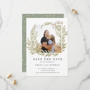 Save the Date-Karte des Magischen Fotos Forest Date