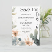 Save the Date-Karte des verzauberten Gartens Save The Date (Stehend Vorderseite)