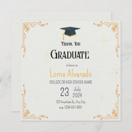 Save the Date Karte des weißen Abschlusses