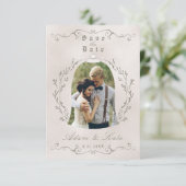 SAVE THE DATE KARTE | Elegante Rose der Schönheit (Stehend Vorderseite)