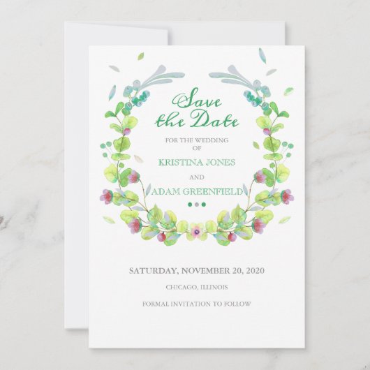 Save the Date-Karte für Blume im Wasser Save The Date (Vorderseite)