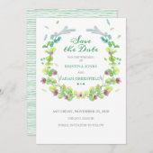 Save the Date-Karte für Blume im Wasser Save The Date (Vorne/Hinten)