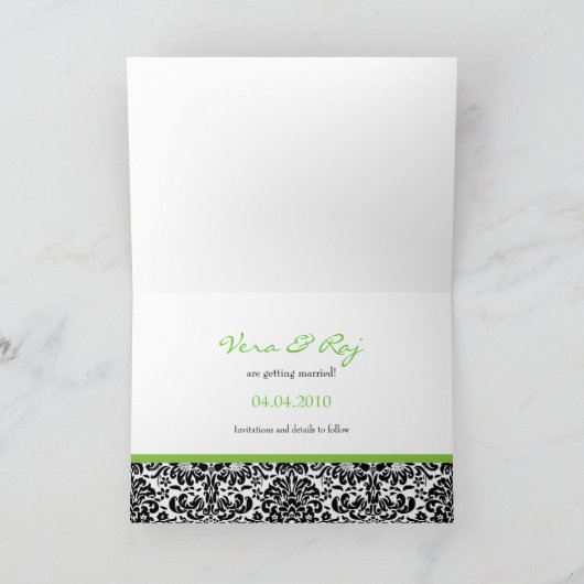 Save the Date Karte für Damaskop-Wallpaper (Innenseite)