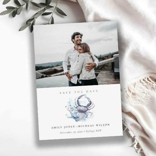 Save the Date-Karte für das Foto der Unterwasserkr Dankeskarte