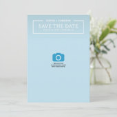 Save the Date Karte für das Minimalistische Foto a (Stehend Vorderseite)