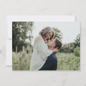 Save the Date Karte für das Schwarzweißkalligrafie (Rückseite)