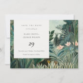 Save the Date Karte für den exotischen Tropenwald (Vorderseite)