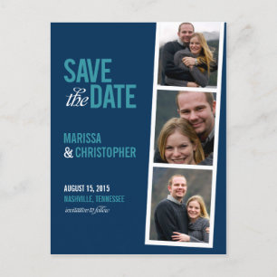 Save the Date-Karte für den Foto-Stand Ankündigungspostkarte