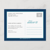 Save the Date-Karte für den Foto-Stand Ankündigungspostkarte (Rückseite)