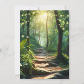 Save the Date Karte für den verzauberten Wald (Vorderseite)