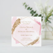 Save the Date Karte für die Einladungen zur Hochze (Stehend Vorderseite)