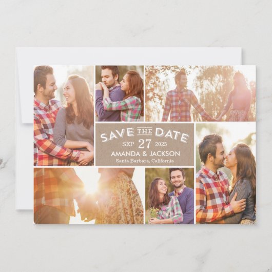 Save the Date Karte für die Foto-Schaufenster (Vorderseite)
