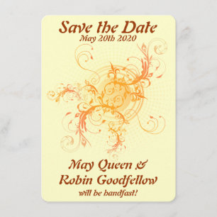 Save the Date-Karte für die Handhabung von Floral  Date
