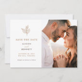 Save the Date-Karte für die Herbstsprier Hochzeit  Date (Vorderseite)