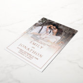 Save the Date-Karte für Foto-Overlay-Border-Foil Folieneinladung (Gedreht)