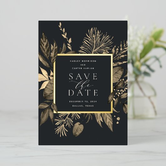 Save the Date-Karte für HerbstWiesenwiesen Folieneinladung (Stehend vorne)