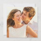 Save the Date-Karte für lila rosa Foto Save The Date (Rückseite)