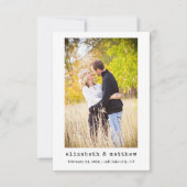 Save the Date-Karte für Minimalistisches Foto in S Einladung (Vorderseite)