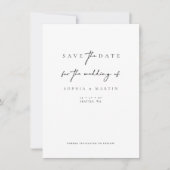 Save the Date-Karte für Minimalistisches Skript-Fo (Vorderseite)