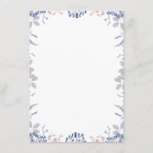 Save the Date-Karte für Navy Blue & Mauve-Foto Begleitkarte (Rückseite)