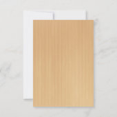 Save the Date Karte für rustikale Holzfloral (Rückseite)