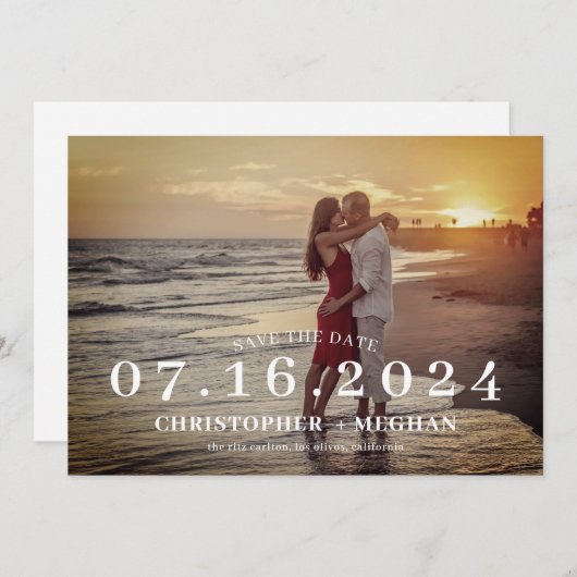 Save the Date Karte - gesamtes Foto (Vorne/Hinten)