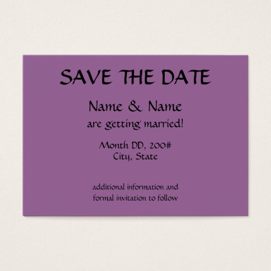 SAVE THE DATE Karte - Initialen auf der Rückseite (Vorderseite)