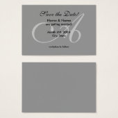 Save the Date Karte mit A-Monogramm (Vorne & Hinten)