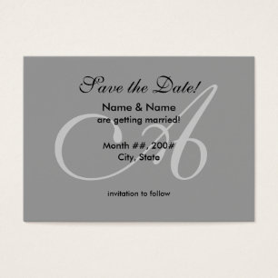 Save the Date Karte mit A-Monogramm