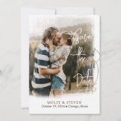 Save the Date Karte mit Ankündigung einer Hochzeit (Vorderseite)