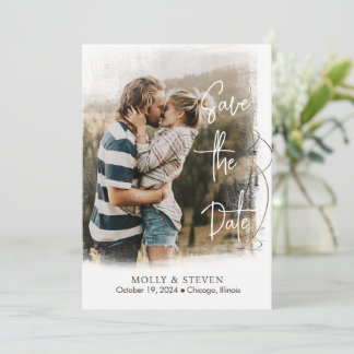 Save the Date Karte mit Ankündigung einer Hochzeit