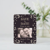 Save the Date Karte mit Bild - Champagnerblase (Stehend Vorderseite)